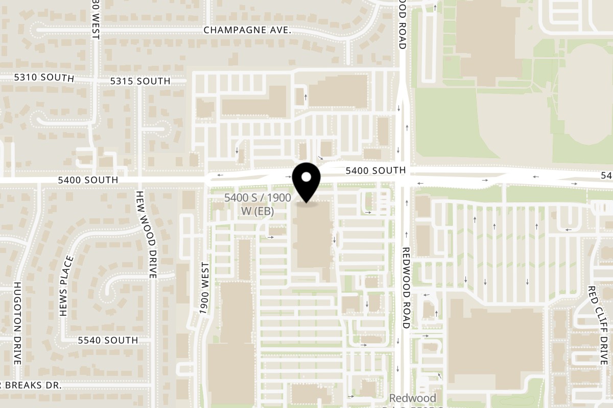 Map showing the location of Señor Pollo Mexican Grill on 1775 W 5400 S in Taylorsville